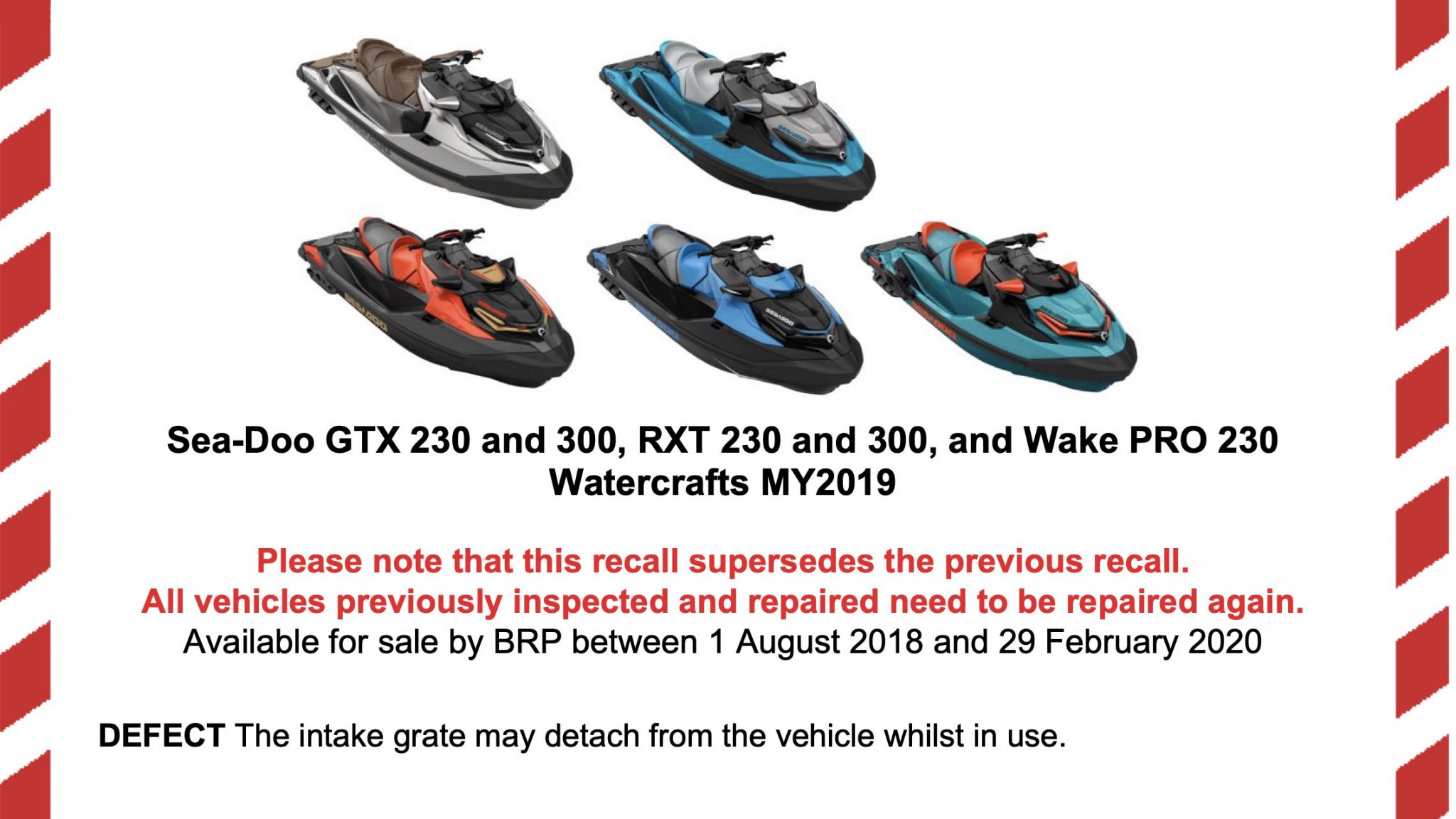 2019 Sea-Doo GTX 230, GTX 300, RXT 230, RXT-X300, and Wake Pro 230 ...